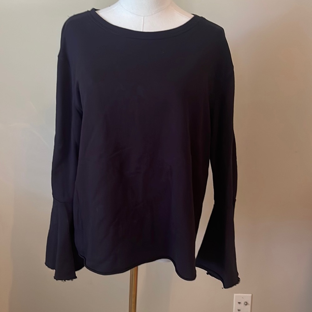 Sanctuary Black Trumpet Sleeve Sweatshirt